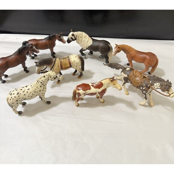 Lot of 8 VTG Schleich Horses Toy Figures Mixed Breeds Years 1998-2009 Retired - Picture 2 of 16